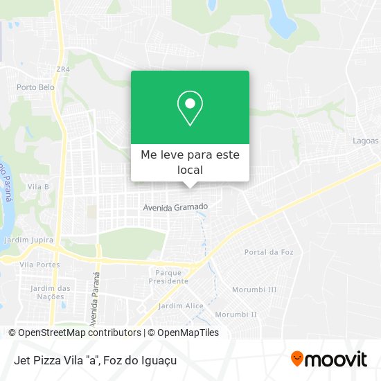 Jet Pizza Vila "a" mapa