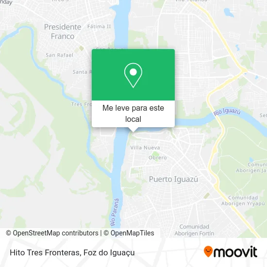 Hito Tres Fronteras mapa