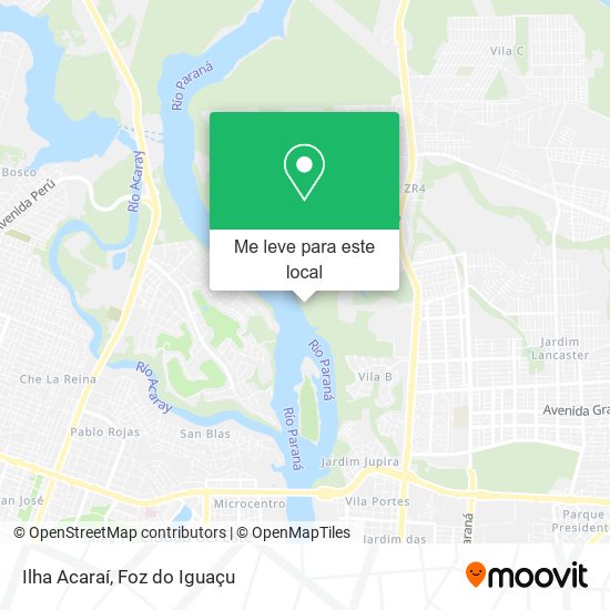 Ilha Acaraí mapa