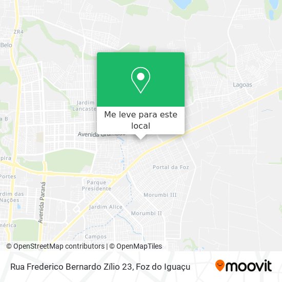 Rua Frederico Bernardo Zílio 23 mapa
