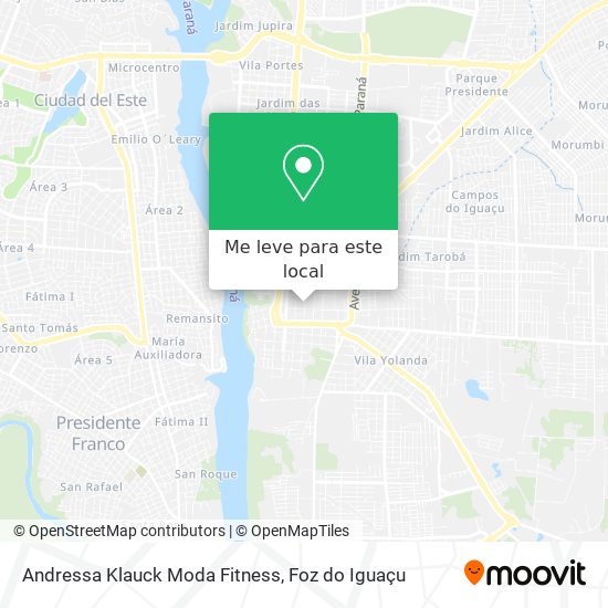Andressa Klauck Moda Fitness mapa