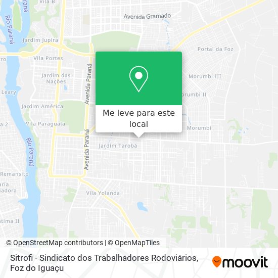 Sitrofi - Sindicato dos Trabalhadores Rodoviários mapa