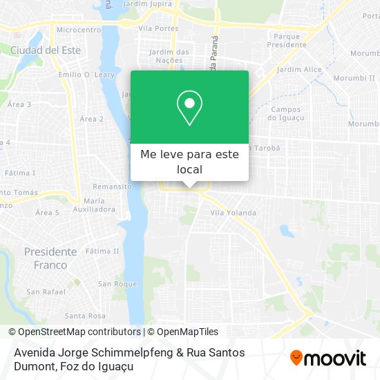 Avenida Jorge Schimmelpfeng & Rua Santos Dumont mapa