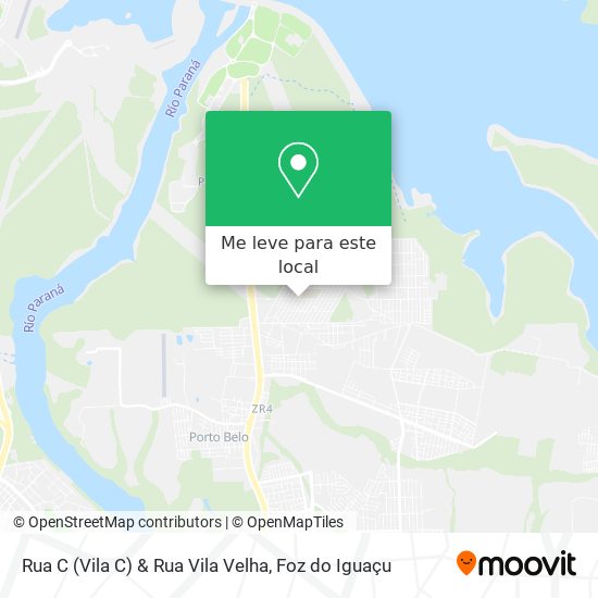 Rua C (Vila C) & Rua Vila Velha mapa