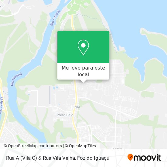 Rua A (Vila C) & Rua Vila Velha mapa