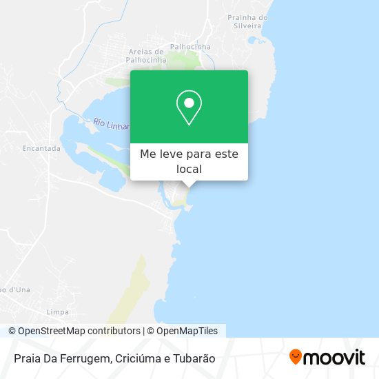 Praia Da Ferrugem mapa