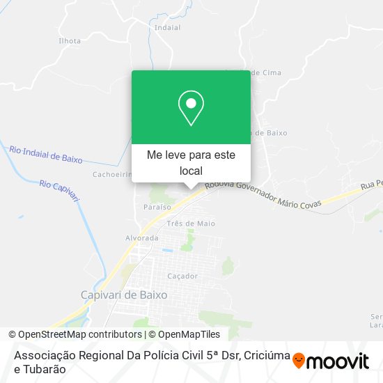 Associação Regional Da Polícia Civil 5ª Dsr mapa