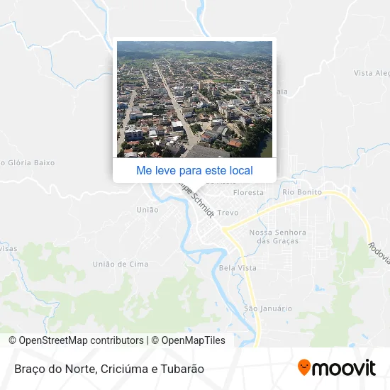 Braço do Norte mapa