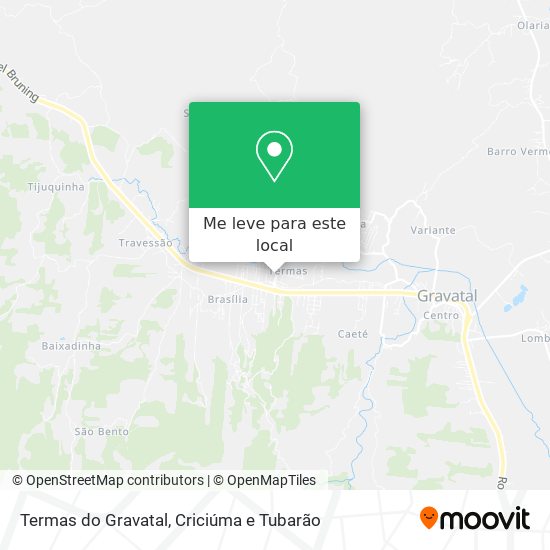 Termas do Gravatal mapa
