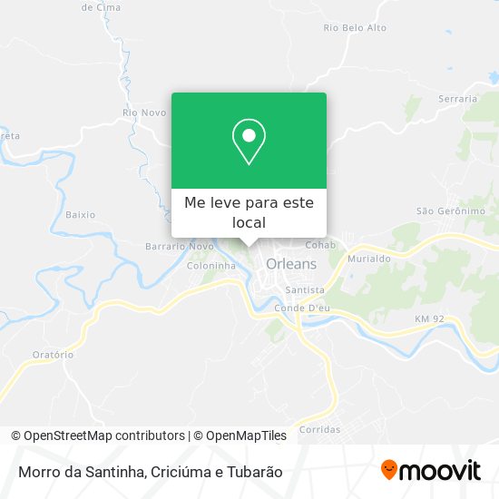 Morro da Santinha mapa