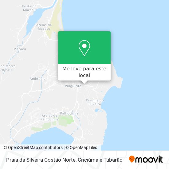 Praia da Silveira Costão Norte mapa