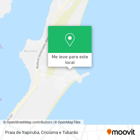 Praia de Itapirubá mapa