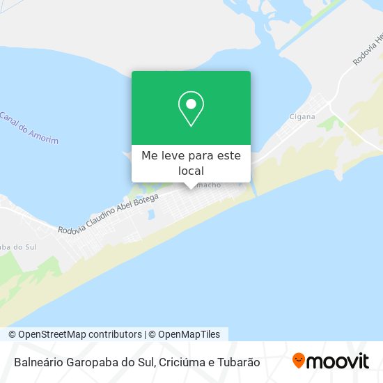 Balneário Garopaba do Sul mapa