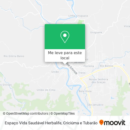 Espaço Vida Saudável Herbalife mapa