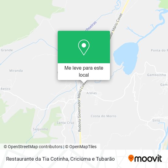 Restaurante da  Tia Cotinha mapa