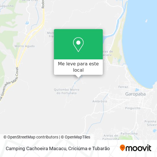 Camping Cachoeira Macacu mapa