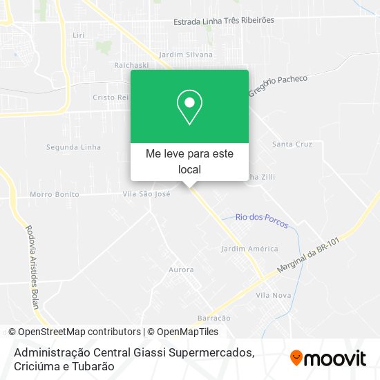 Administração Central Giassi Supermercados mapa