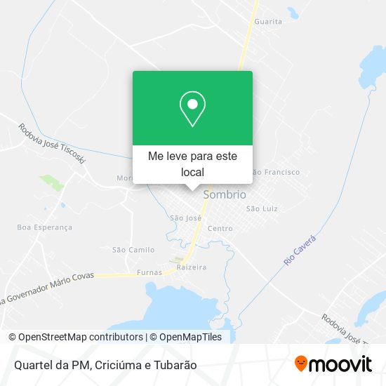 Quartel da PM mapa