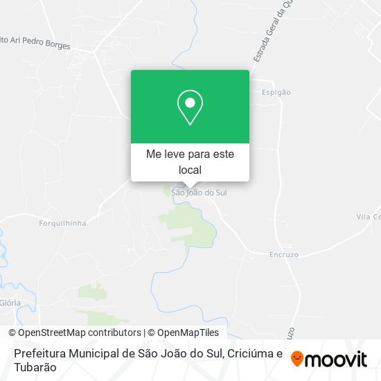 Prefeitura Municipal de São João do Sul mapa