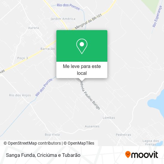 Sanga Funda mapa