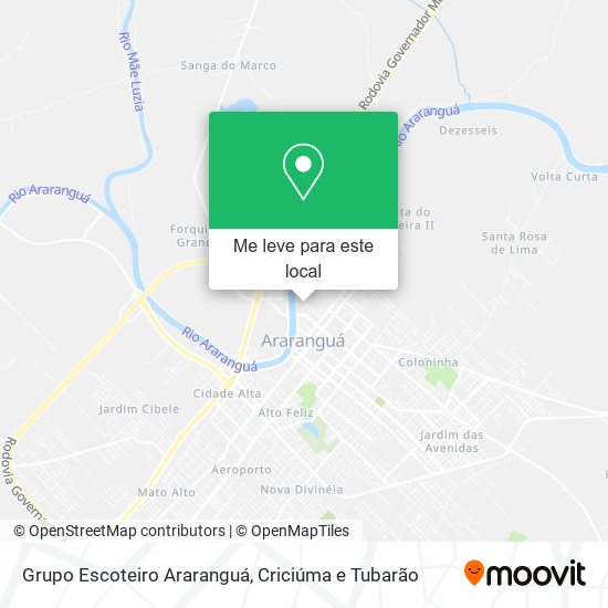 Grupo Escoteiro Araranguá mapa