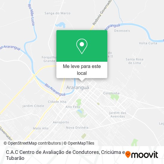 C.A.C Centro de Avaliação de Condutores mapa