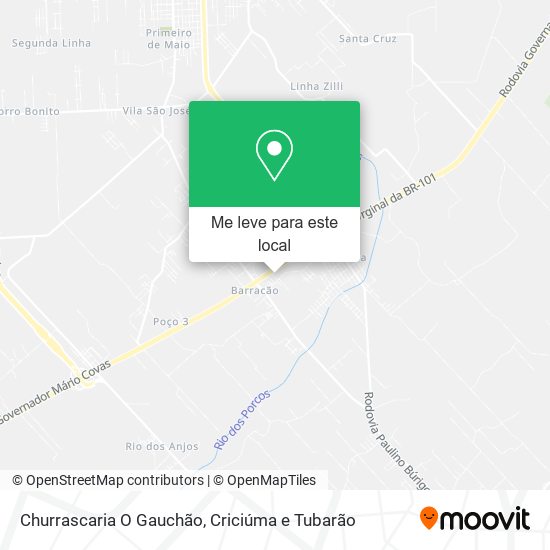 Churrascaria O Gauchão mapa