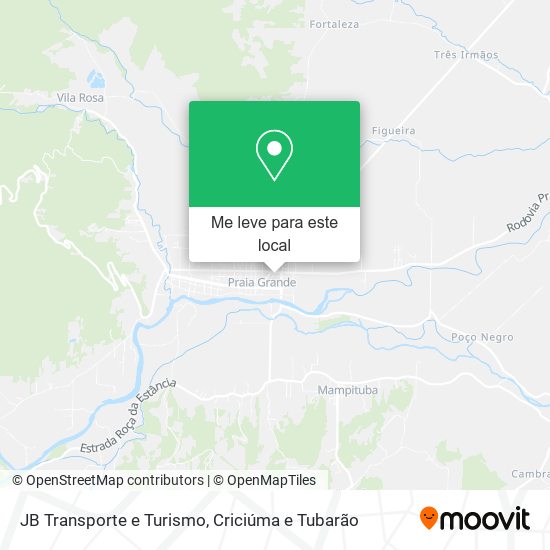 JB Transporte e Turismo mapa