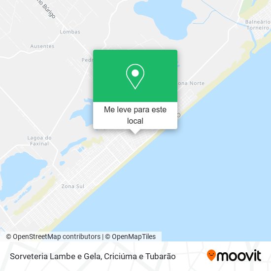 Sorveteria Lambe e Gela mapa