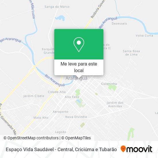 Espaço Vida Saudável - Central mapa