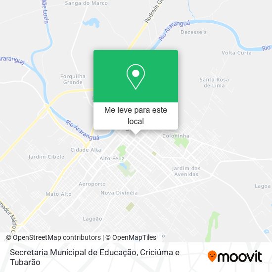Secretaria Municipal de Educação mapa