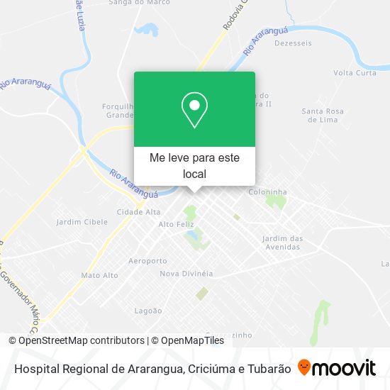 Hospital Regional de Ararangua mapa