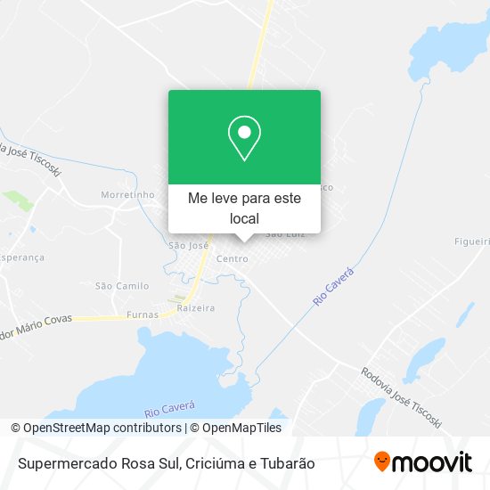 Supermercado Rosa Sul mapa
