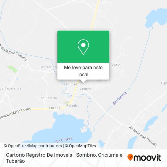 Cartorio Registro De Imoveis - Sombrio mapa