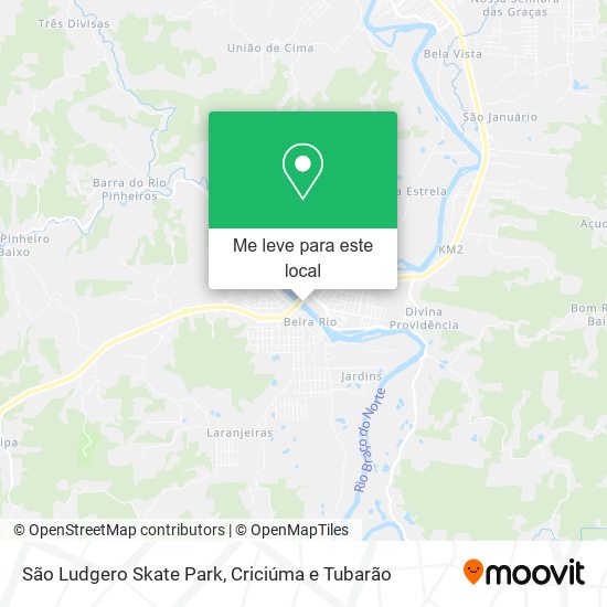 São Ludgero Skate Park mapa
