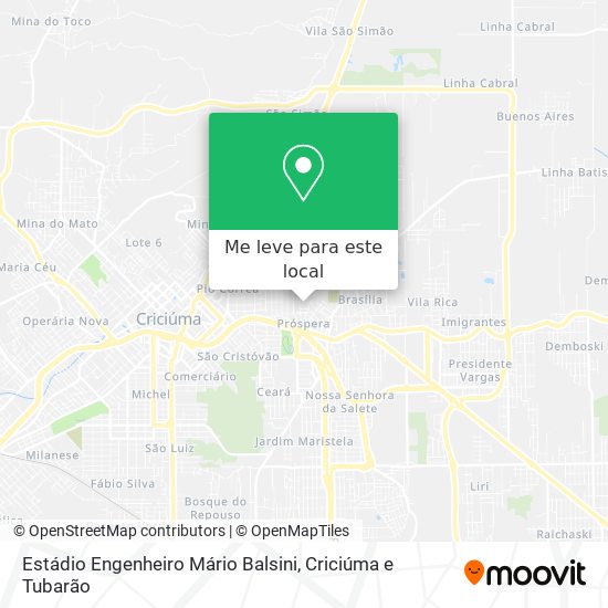 Estádio Engenheiro Mário Balsini mapa
