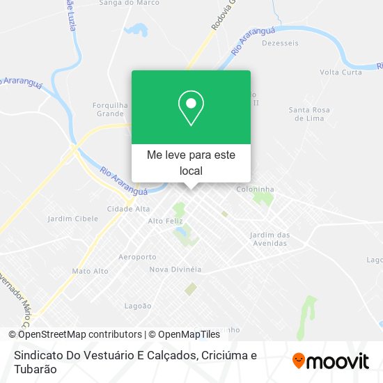 Sindicato Do Vestuário E Calçados mapa