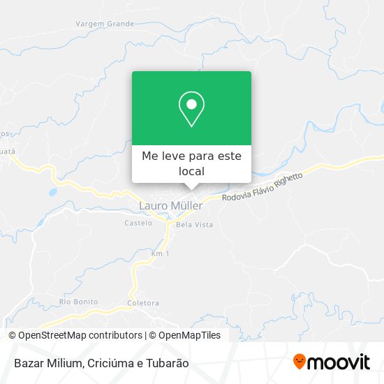 Bazar Milium mapa