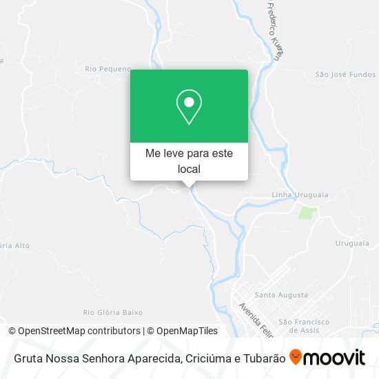 Gruta Nossa Senhora Aparecida mapa