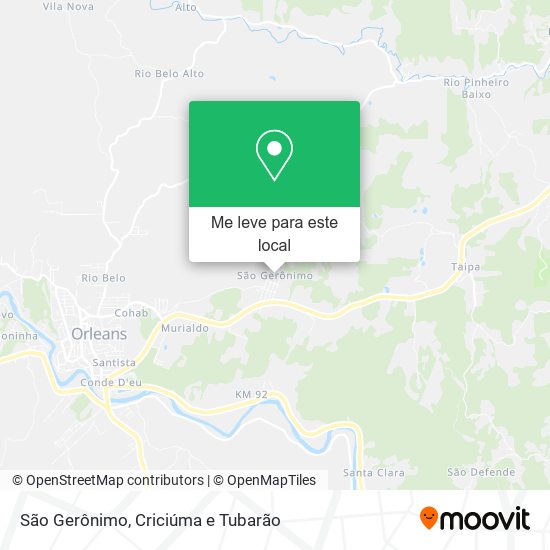 São Gerônimo mapa