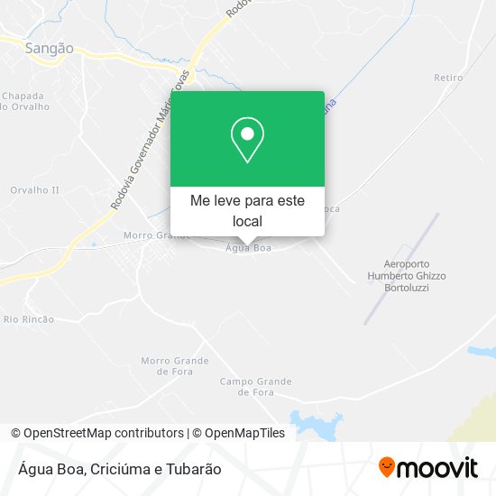 Água Boa mapa