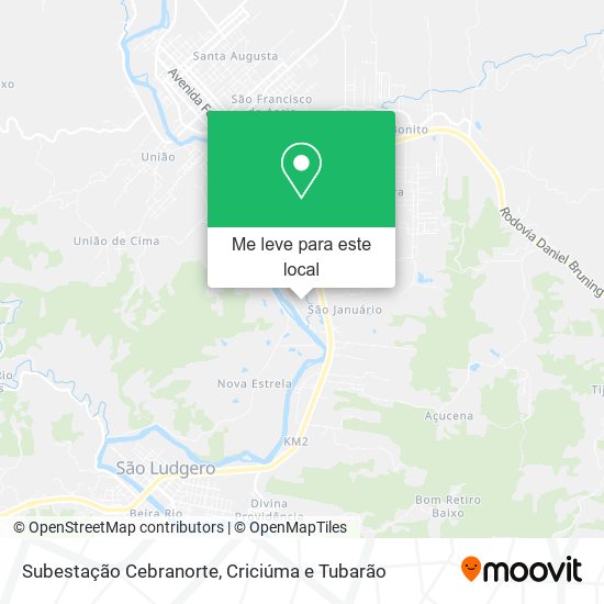 Subestação Cebranorte mapa