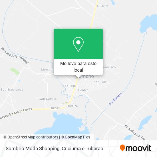 Sombrio Moda Shopping mapa