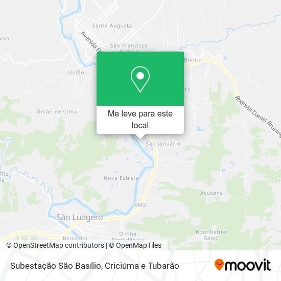 Subestação São Basílio mapa