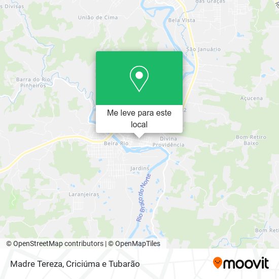 Madre Tereza mapa