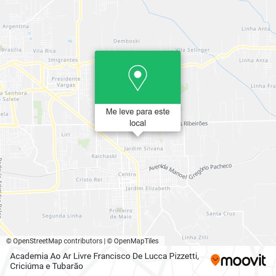 Academia Ao Ar Livre Francisco De Lucca Pizzetti mapa