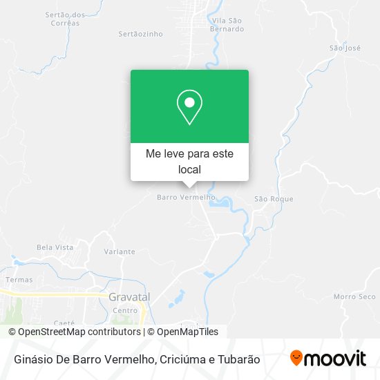 Ginásio De Barro Vermelho mapa