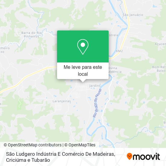 São Ludgero Indústria E Comércio De Madeiras mapa