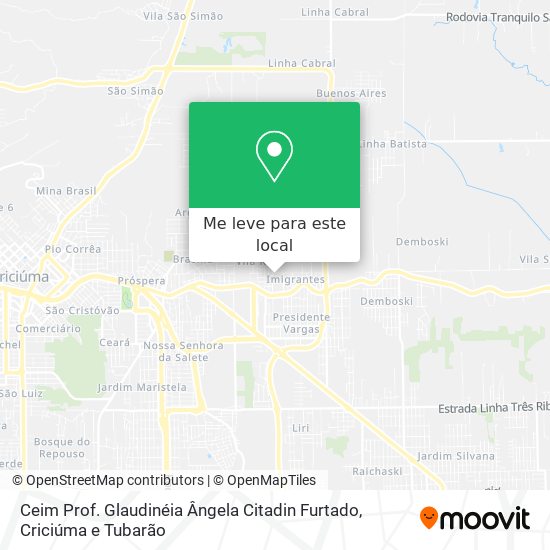 Ceim Prof. Glaudinéia Ângela Citadin Furtado mapa