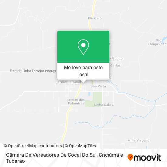Câmara De Vereadores De Cocal Do Sul mapa